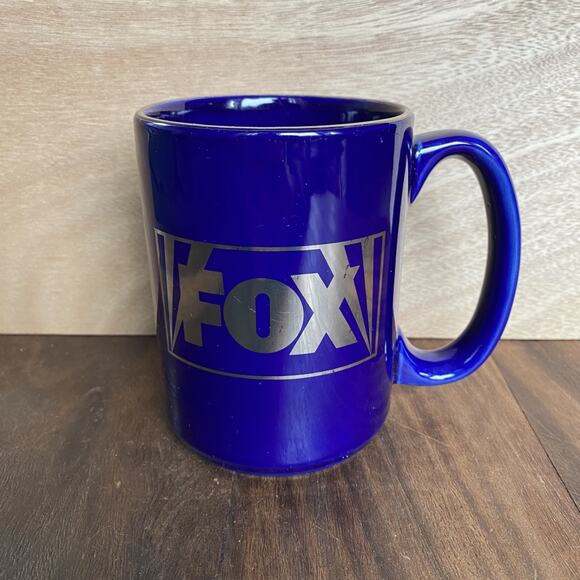 Fox News TV Channel Logo Blue Ceramic Mug Cup Coffee Tea - Picture 1 of 5